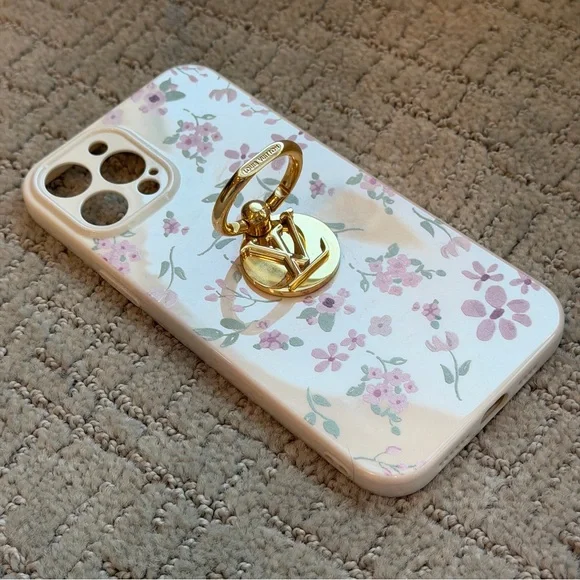 Louis Vuitton Louise Gold Tone Metal Phone Ring M64290 fits all Phones / Cases - Picture 10 of 15